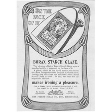 BORAX STARCH GLAZE Edwardian Advertisement 1901