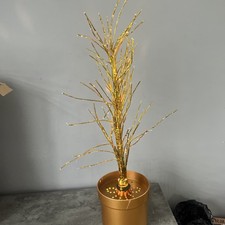 VINTAGE FIBRE OPTIC TRE GOLD   COLOUR CHANGING