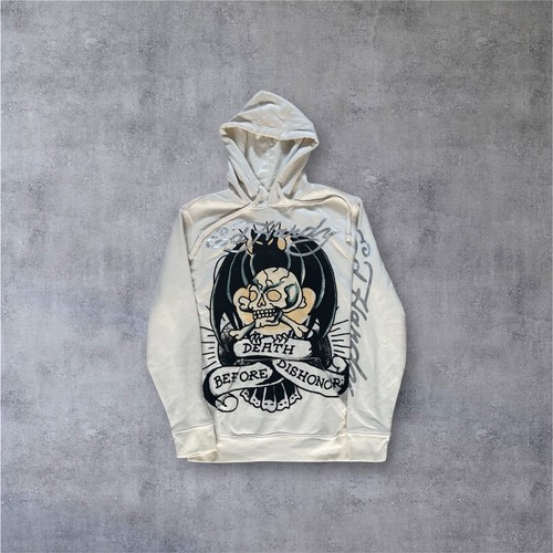 Hardy hoodie cream skull - hardy,