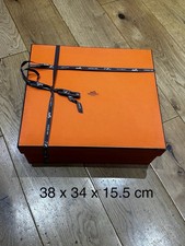 Hermes Orange Empty  Box 38 x 34 x 14.5 cm + paper bag 47 x 42 x 17 cm