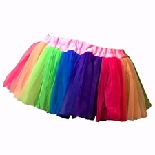  NEON 80'S UV TUTU SKIRT LEG