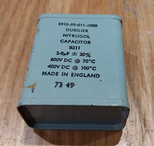 Dubilier nitrogol capacitor - nitrogol,