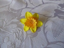 Vintage Marie Curie Daffodil Pin Badge used