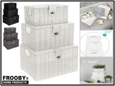 Set of 3 Wicker Resin Woven