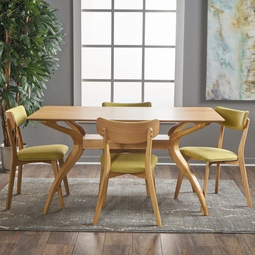 Green natural oak dining - natural,