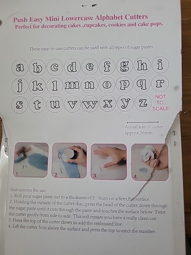 Alphabet cutters fondant - fondant, for