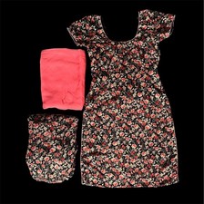 Only Worn Few Time Indian Print Salwar Kameez Dupata Bollywood Suit Women Dress