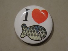 I Love Fish Pin Badge (1990s)