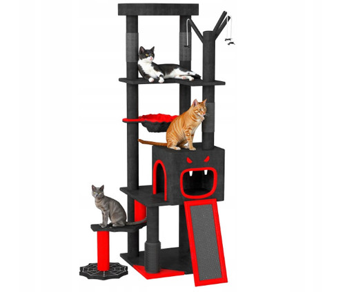 Large cat scratcher with - , bed