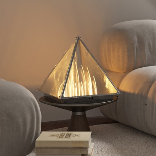 Triangular pyramid table lamp - pyramid,