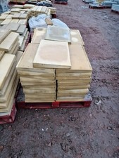Concrete Coping Stones - 30nr - Buff - 375 x 600mm - Single Weathered