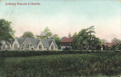 Schools and church ardingly - church,