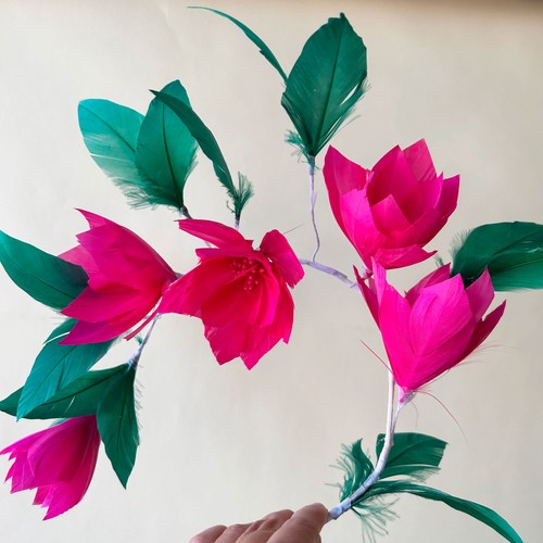 Colours feather fascinators - 2,