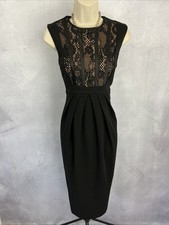 Asos Maternity Dress UK 12 Sleeveless Black Party Evening Cocktail Occasion