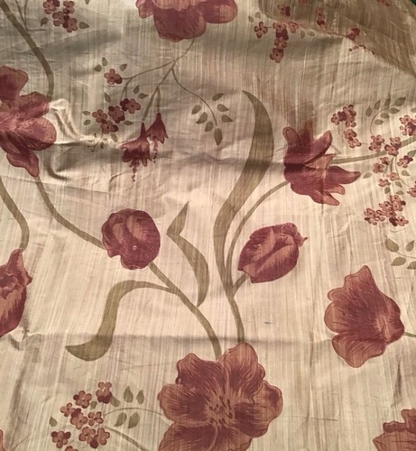 Faux silk floral printed - floral,