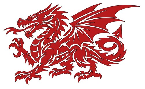 Welsh dragon silhouette - silhouette, decal