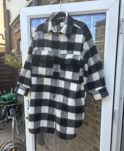 Wool black white check - wool, &