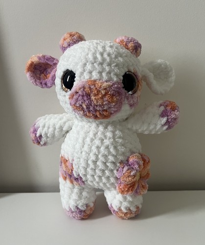 Handmade crochet flower cow - flower,