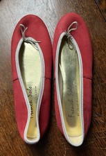 French Sole Red Suede Leather