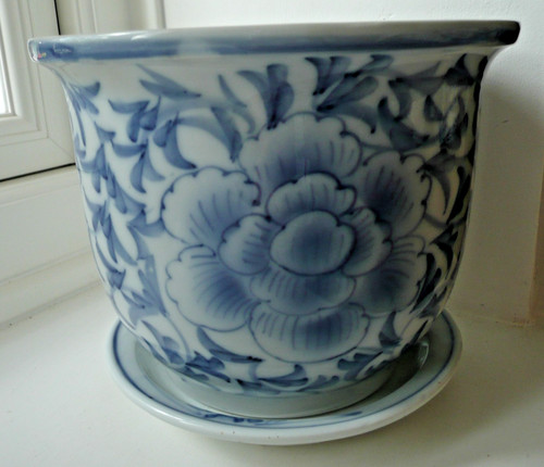 Vintage chinese blue white - blue, &