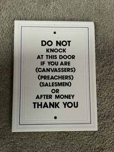 Not knock at this - knock,