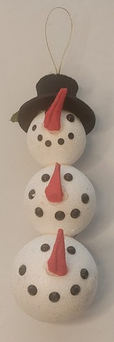 Vintage kitsch stacked snowman - vintage,