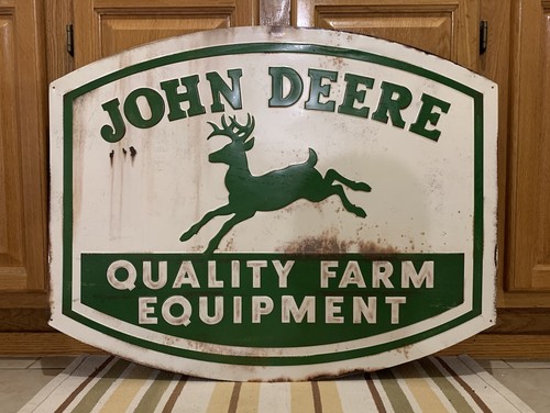 John deere metal sign - metal, farm