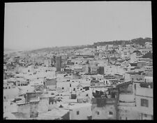 Photo TANGIER VIEW OVER THE ROOFTOPS MOROCCO 1909 Magic Lantern Slide