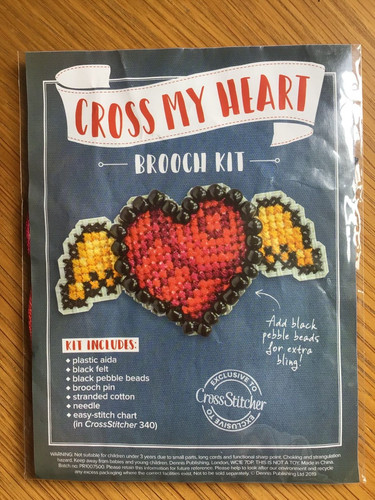 Cross heart brooch - cross, my