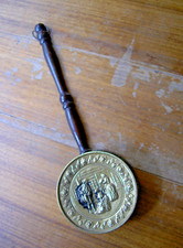 VINTAGE BRASS BED WARMER