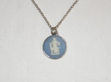 Beautiful Silver Necklace with Small Wedgwood Pendant
