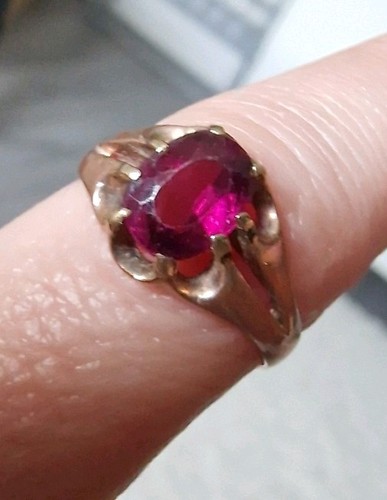 Vintage 9ct gold garnet - vintage,