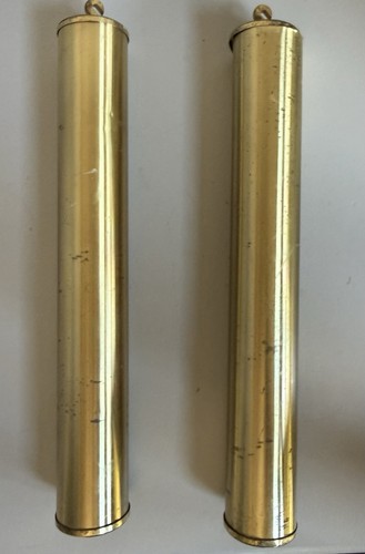 Two brass weight driven - ,