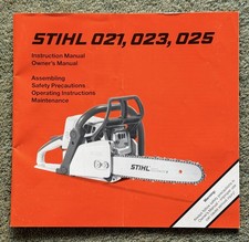 OEM USED 1999 STIHL CHAINSAW 021, 023, 025 OWNERS MANUAL INSTRUCTION MANUAL