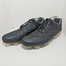 Footjoy DNA Golf Shoes. Men's Size 9.5 WIDE. Black Golf Cleats. 