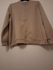 Ladies Beige Bomber Jacket