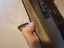 Gabor Real Leather Black Low Heel Comfortable Court Smart Heels