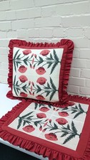 Christopher Moore "Moghul Poppy" 2 cushion covers, 20"x20"