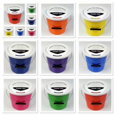New pack of 3 charity street collection fundraising Donations buckets 10 colours
