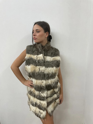 Real fur fin raccoon - raccoon, with