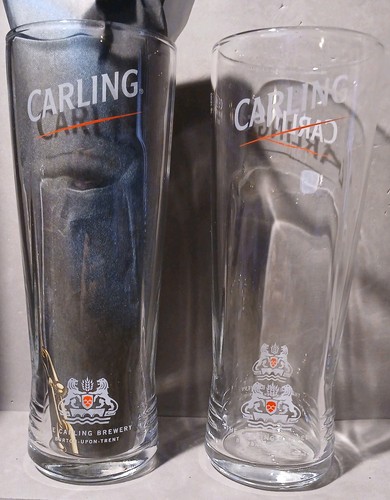 Carling pint glasses - carling,