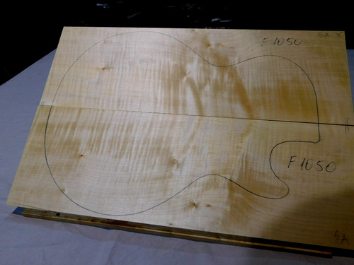 Flame maple carved top - maple, for