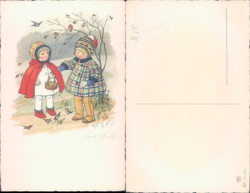 Two children winter - two, in