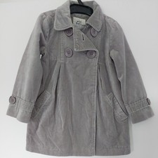 Mini Boden Girls Grey Velvet Coat,Age 2-3,GC