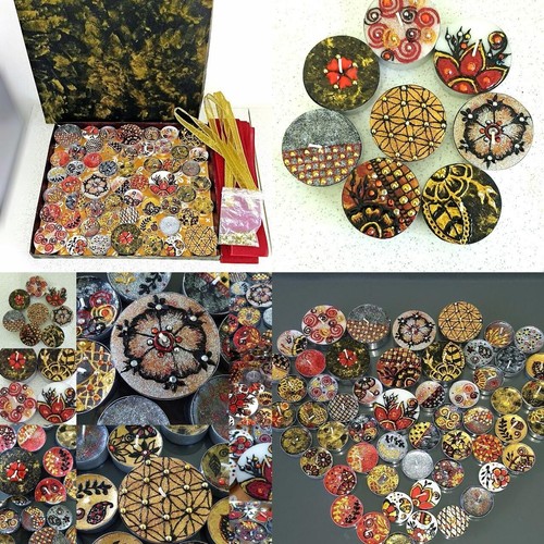 Hand decorated tealights - tealights, tea