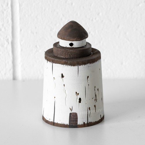 Small 11cm rustic wooden brown - 11cm,
