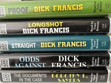 Dick Francis,4 Audio Books/ Cassette Tapes.Straight,OddsAgainst,Proof,Longshot