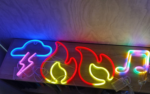 Neon signs red yellow - neon,