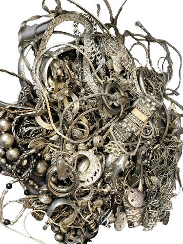 Modern jewelry lot silver tone - lot,