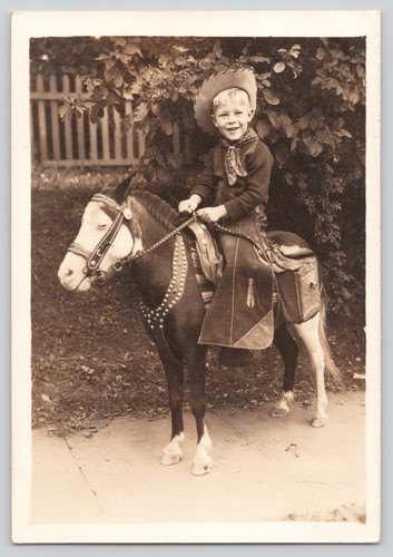 Found photo vintage cowboy - vintage, boy